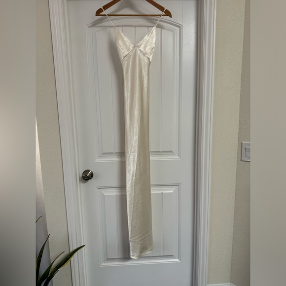 Small Free People Intimates Ivory Slip Maxi Dress - Picture 2 of 9